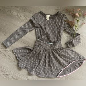 Matilda Jane polka dot set top size 8, skirt size 6